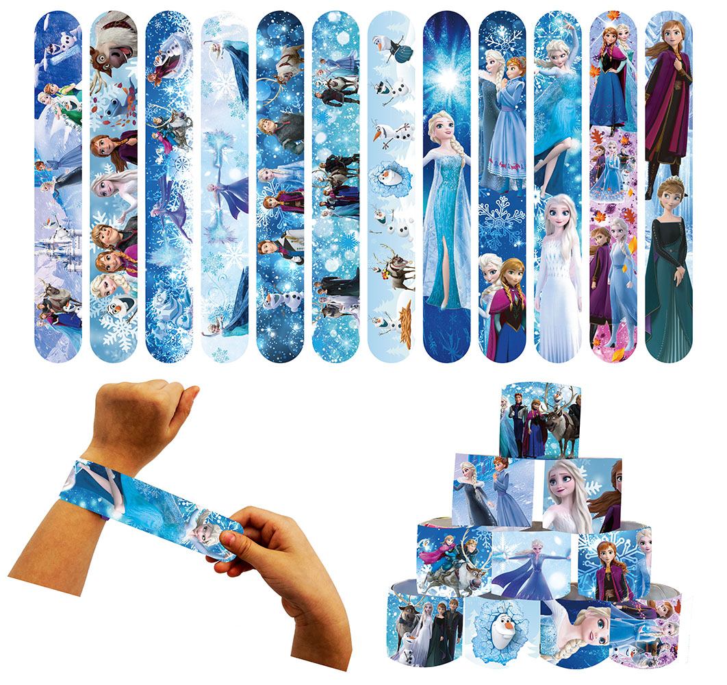 Party Games Baby Shower - 12Pcs Frozen Slap Bracelets Party Favors