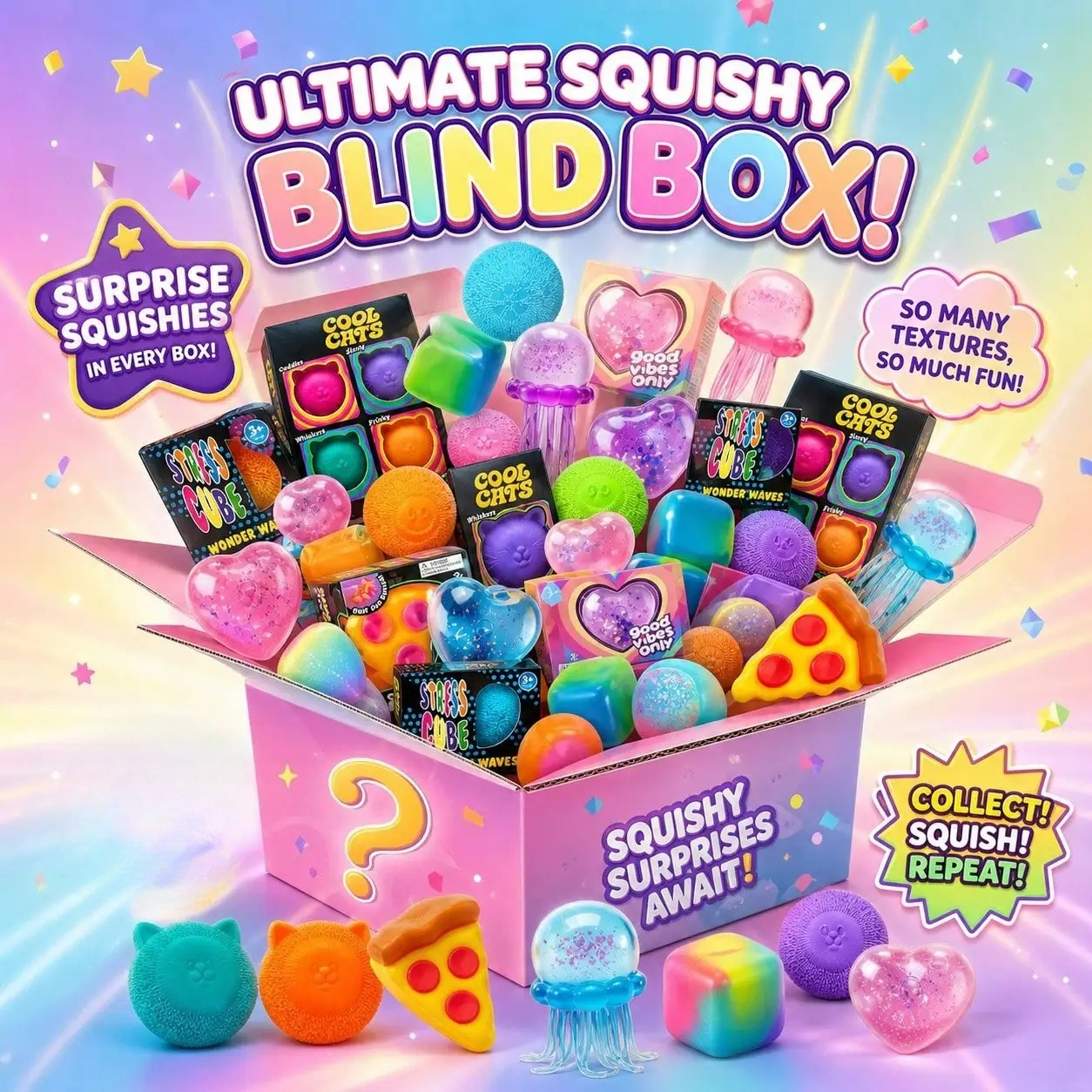 Party Games Ideas - 100+ Pieces Assorted Squishy Figures Blind