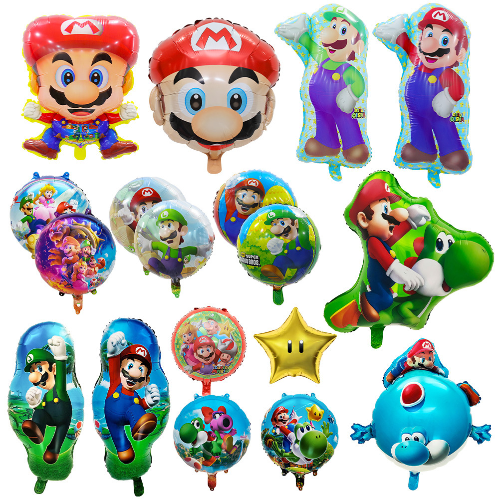 Party Games Mario - Cartoon Mario Bros Balloon Set Mario