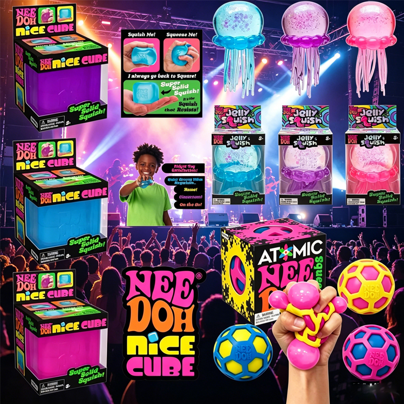 Party Games Ideas - New NeeDoh Squishy Schylling Atomic Stress///