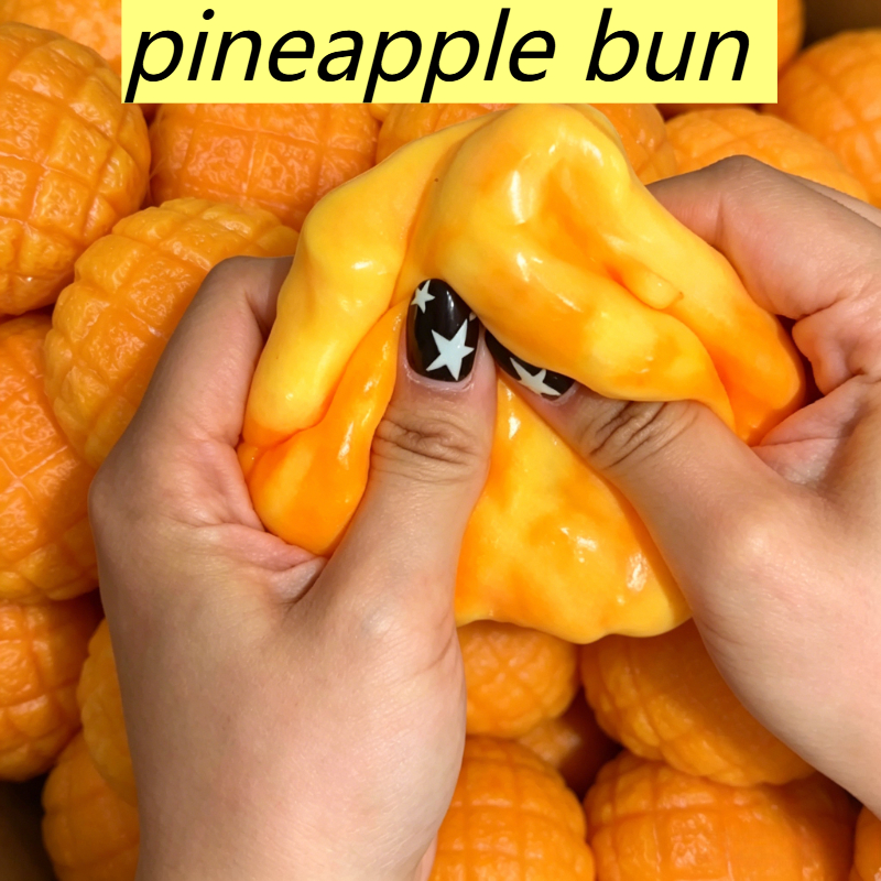 Party Games Ideas - Food-Shaped Stress Ball Pineapple Bun Squishy