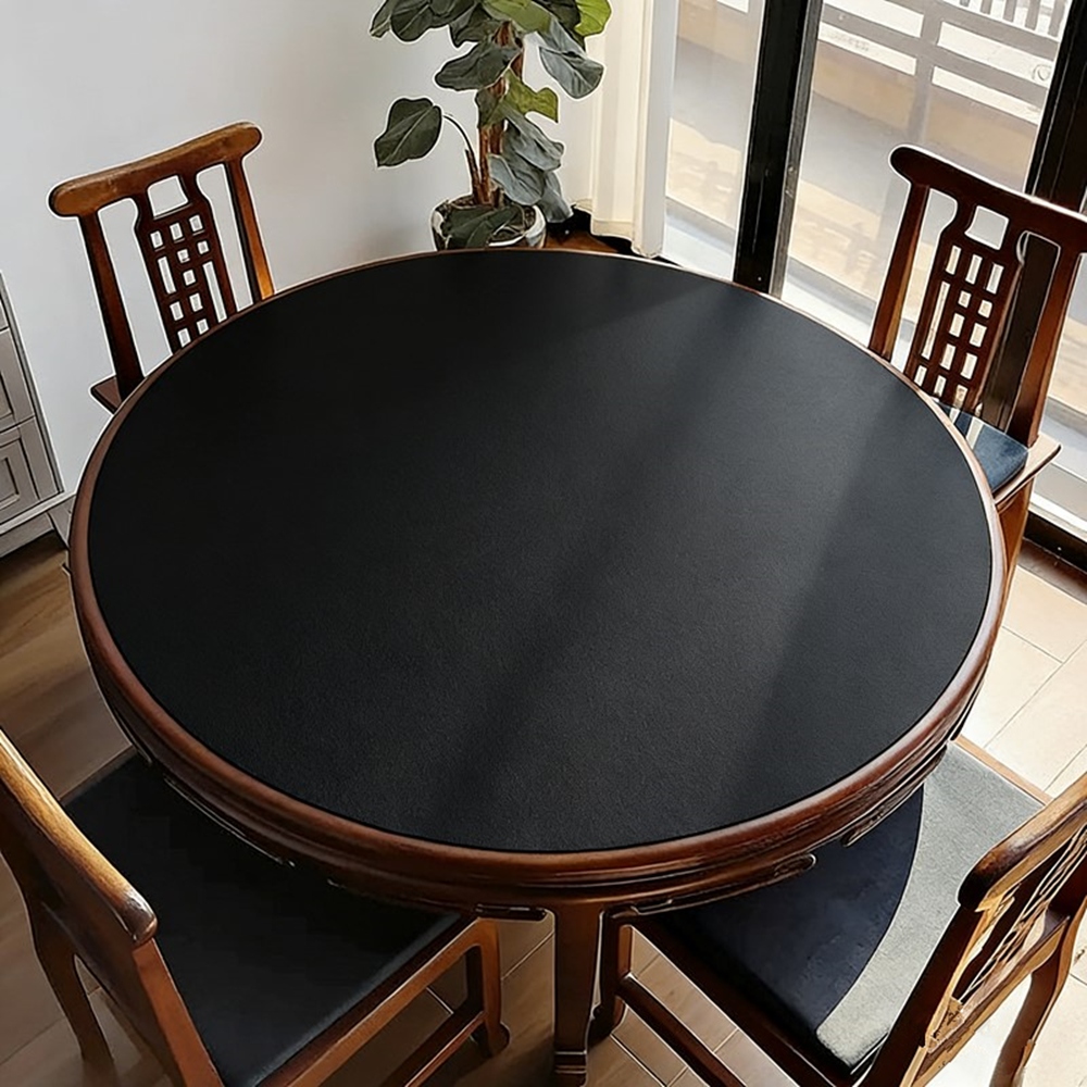 Party Games App - Round Rubber Tablecloth Solid Waterproof Table