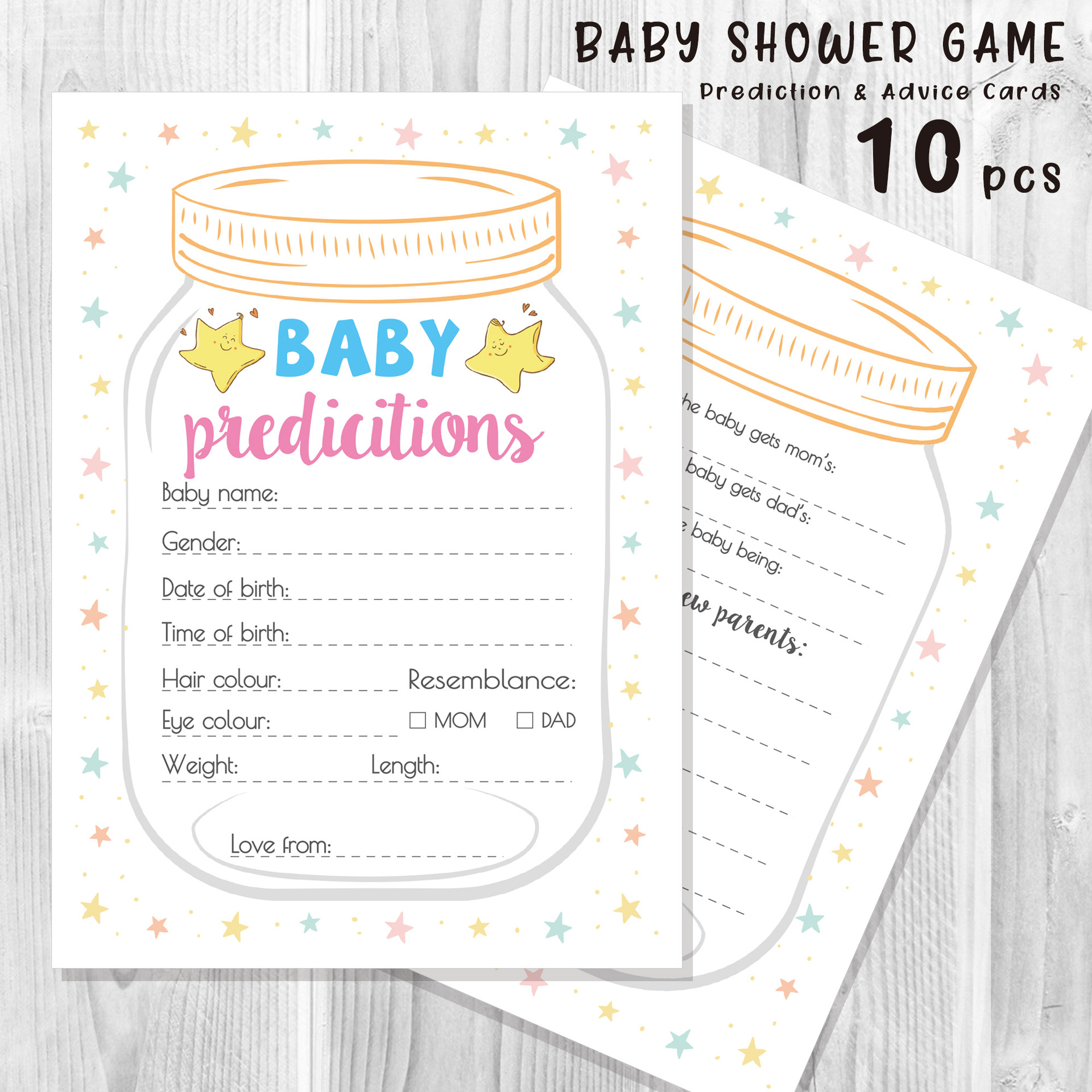 10pcs Gender Reveal Baby Showe - Party Games Group For Adults บทวิจารณ์และราคา