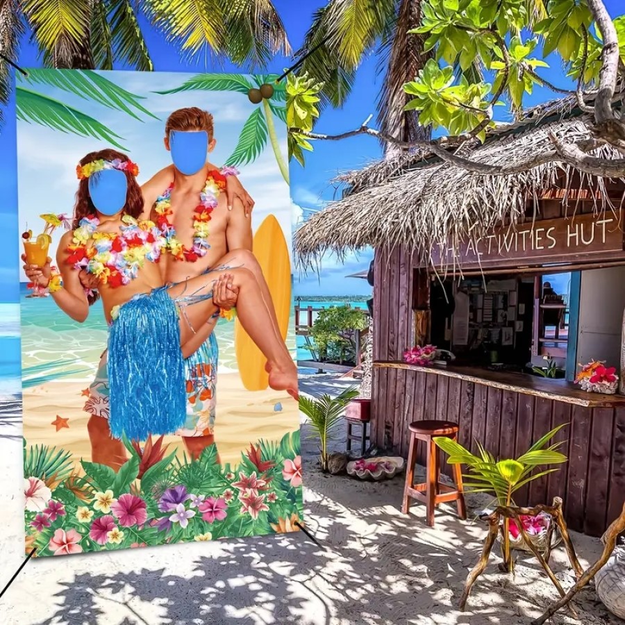 1pc, Hawaiian Luau Couple Phot - Party Games Couple บทวิจารณ์และราคา