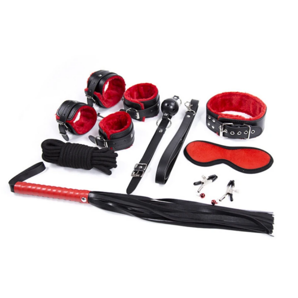 Leather BDSM Kit Handcuffs Sex - Party Games Couple บทวิจารณ์และราคา