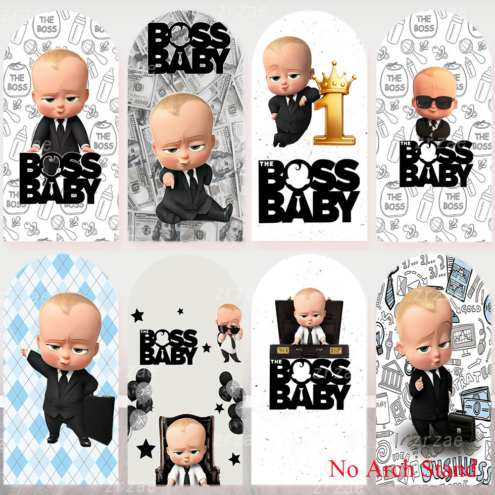 Boss Baby Arch Cover Backdrop  - Party Games Baby Shower บทวิจารณ์และราคา