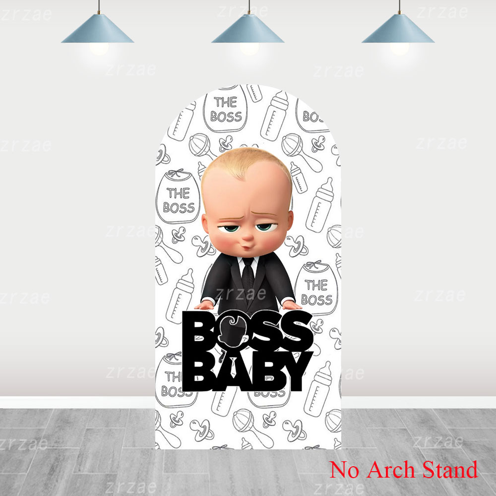 Boss Baby Arch Cover Backdrop  - Party Games Baby Shower บทวิจารณ์และราคา