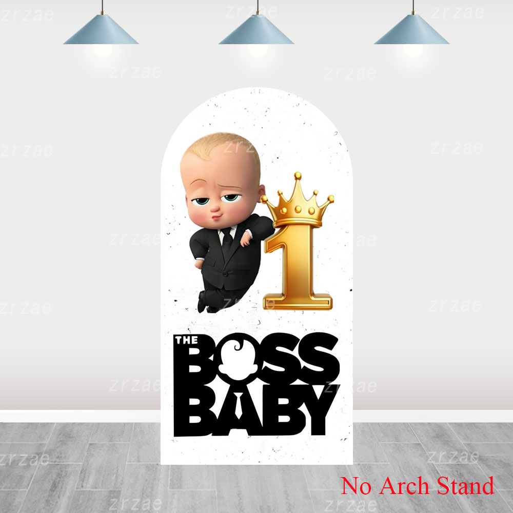 Boss Baby Arch Cover Backdrop  - Party Games Baby Shower บทวิจารณ์และราคา