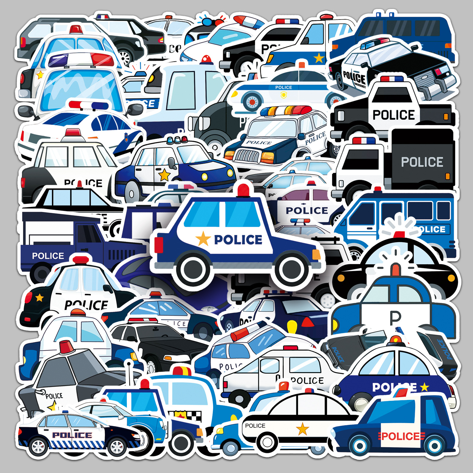 50Pcs Cartoon Police Car Theme - Party Games Baby Shower บทวิจารณ์และราคา