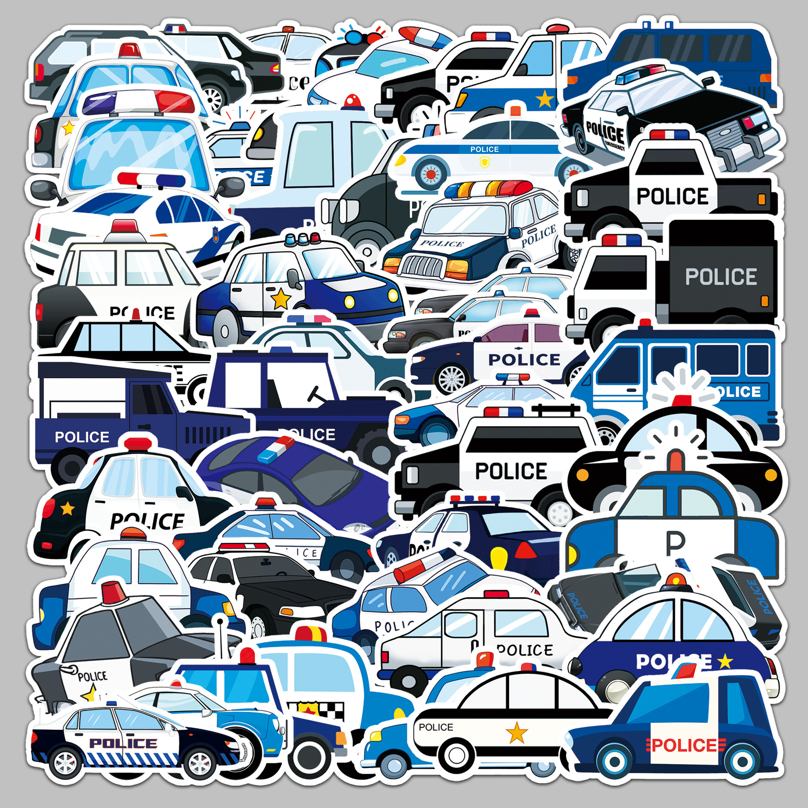 50Pcs Cartoon Police Car Theme - Party Games Baby Shower บทวิจารณ์และราคา