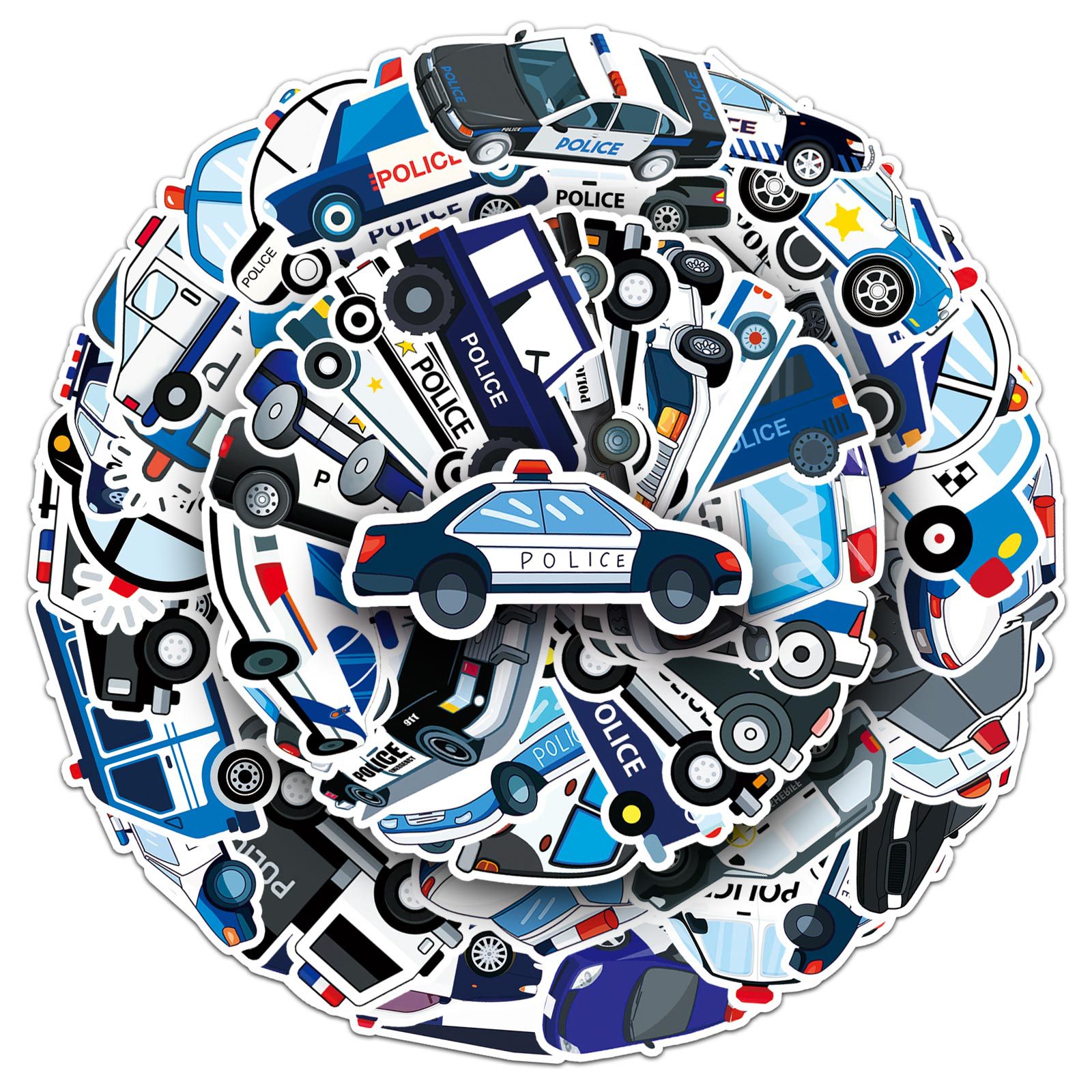 50Pcs Cartoon Police Car Theme - Party Games Baby Shower บทวิจารณ์และราคา
