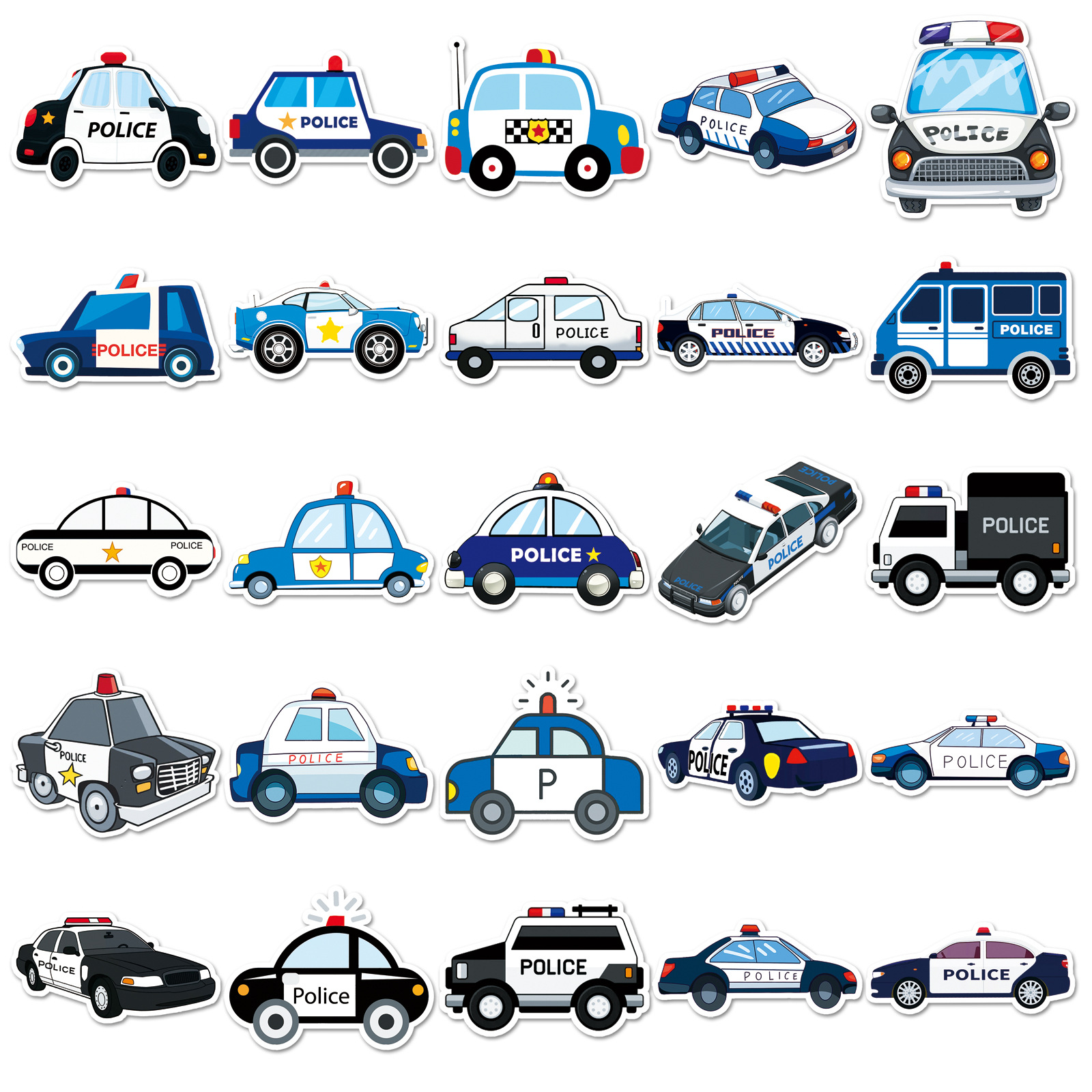 50Pcs Cartoon Police Car Theme - Party Games Baby Shower บทวิจารณ์และราคา