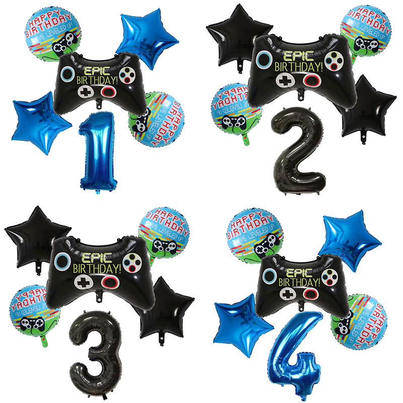 6pcs Gamepad Boy Game Foil Hel - Party Games Baby Shower บทวิจารณ์และราคา
