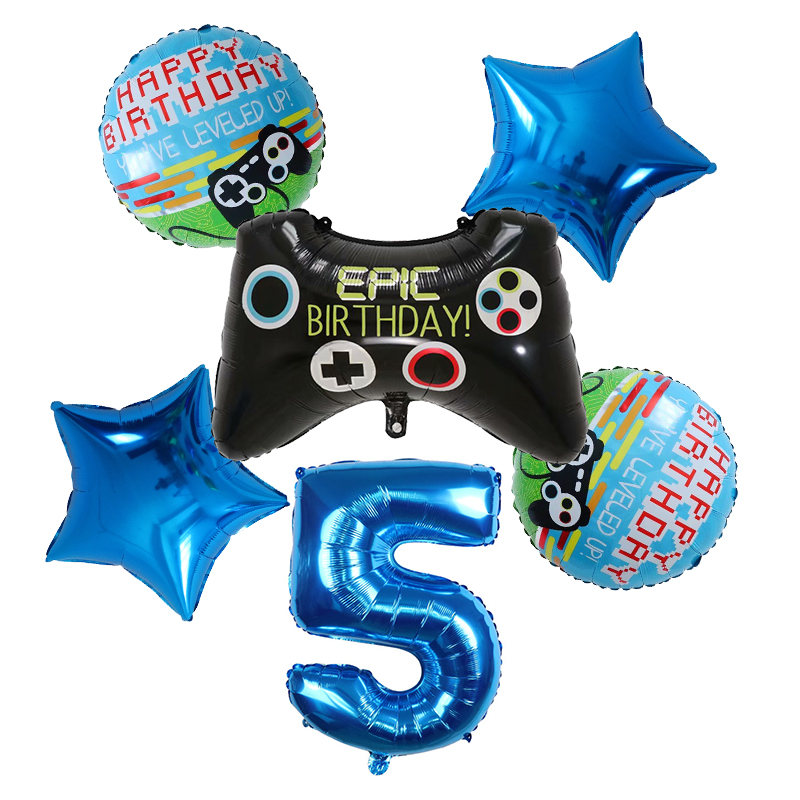 6pcs Gamepad Boy Game Foil Hel - Party Games Baby Shower บทวิจารณ์และราคา