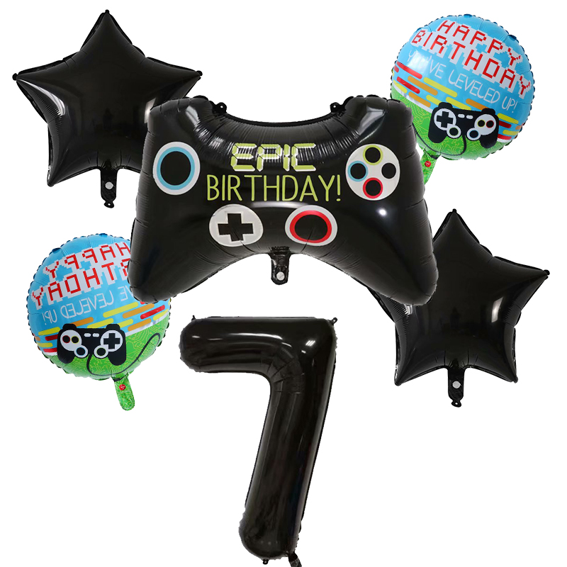 6pcs Gamepad Boy Game Foil Hel - Party Games Baby Shower บทวิจารณ์และราคา