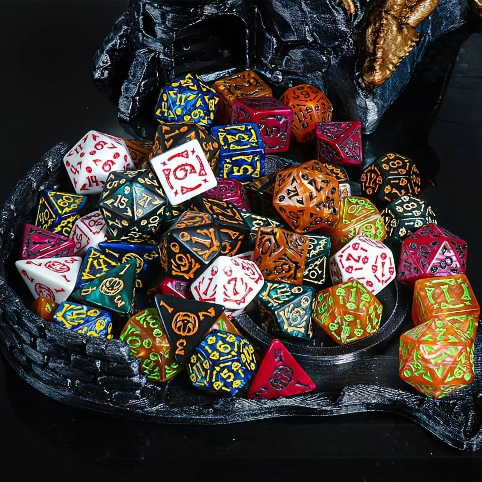DND Dice Set -7pc Halloween Po - Party Games App บทวิจารณ์และราคา