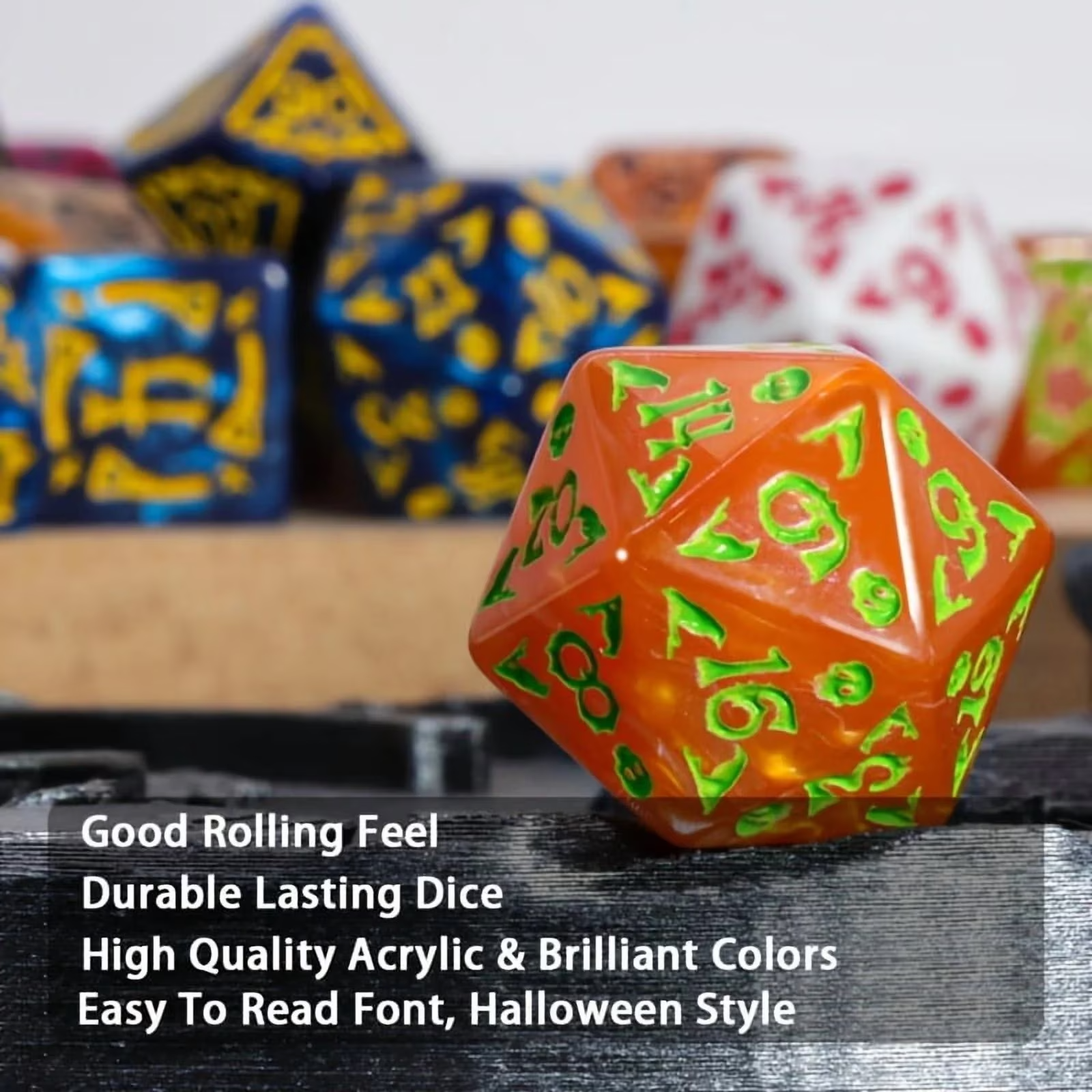 DND Dice Set -7pc Halloween Po - Party Games App บทวิจารณ์และราคา
