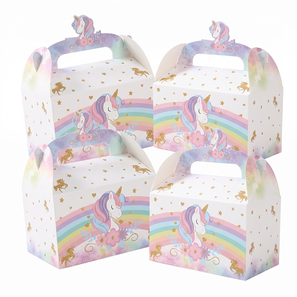 8Pcs Magical Unicorn Gift Boxe - Party Games Baby Shower บทวิจารณ์และราคา