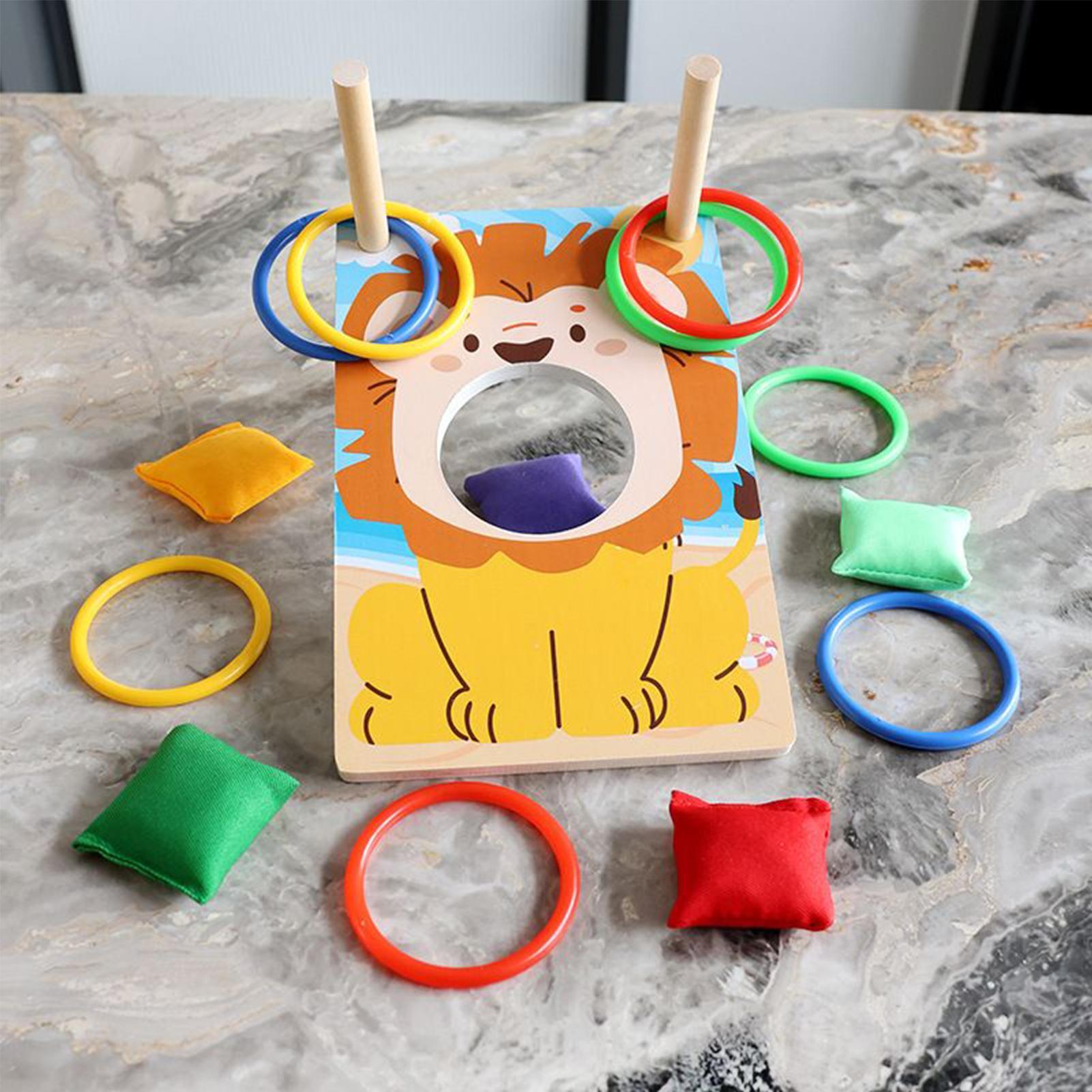 Wooden Bean Bag Toss Game Ring - Party Games Group For Adults บทวิจารณ์และราคา