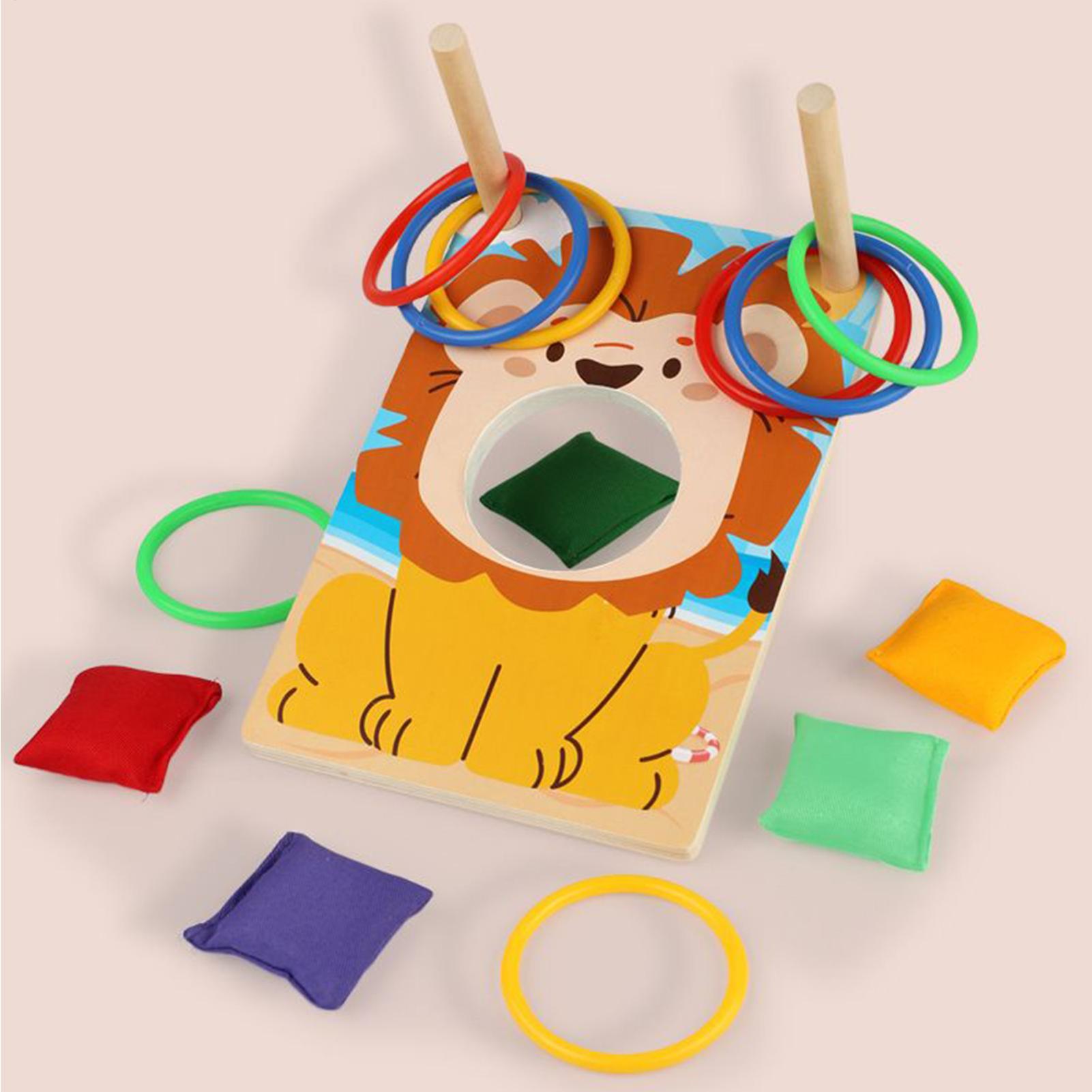 Wooden Bean Bag Toss Game Ring - Party Games Group For Adults บทวิจารณ์และราคา