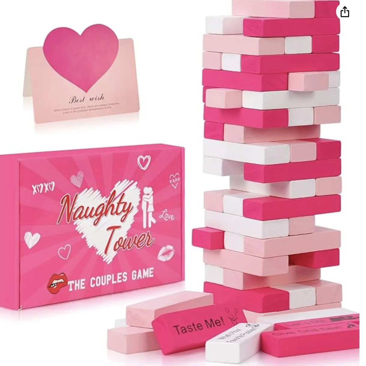 48PCS Block Tower Game Couple  - Party Games Couple บทวิจารณ์และราคา