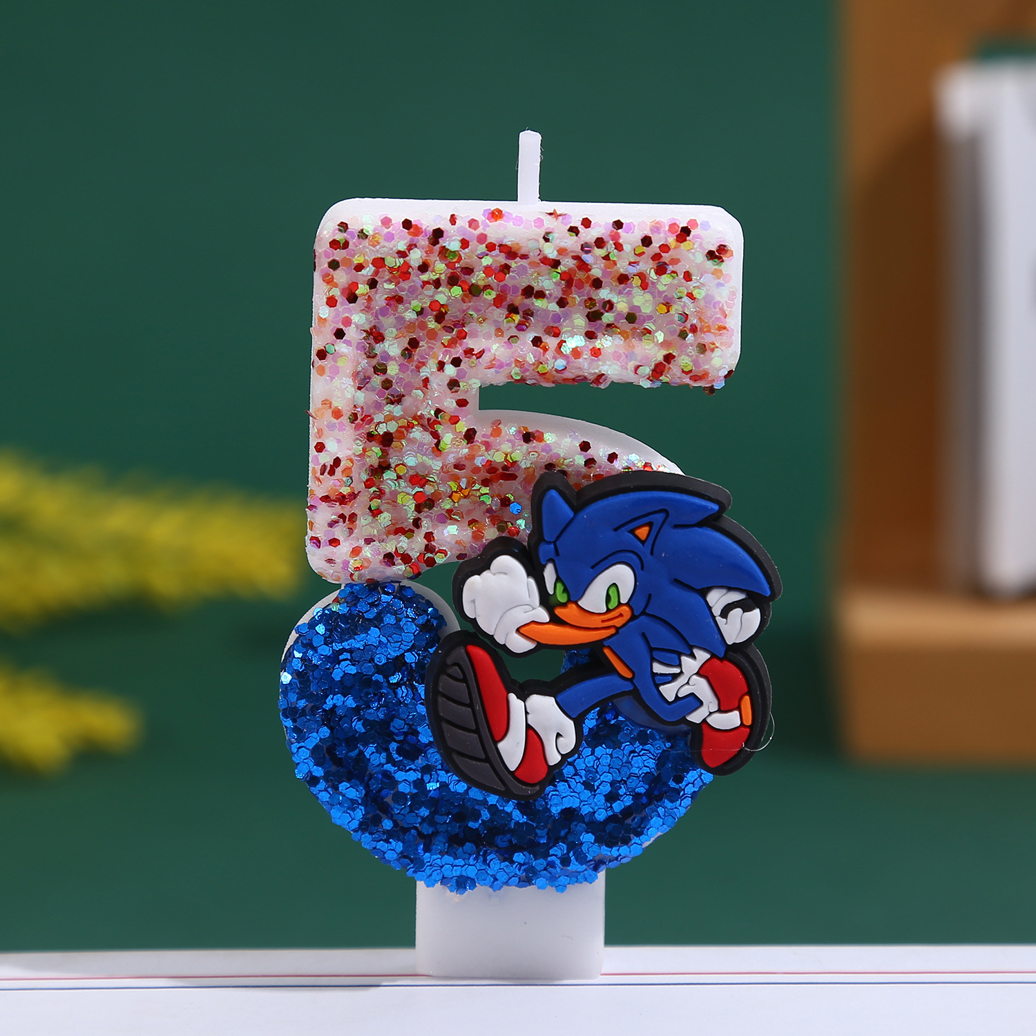 Blue Sonices Candle 0-9 Number - Party Games Baby Shower บทวิจารณ์และราคา