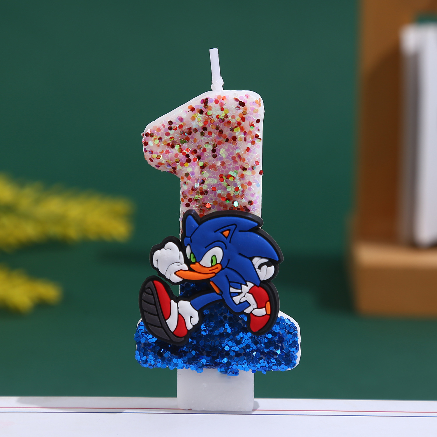 Blue Sonices Candle 0-9 Number - Party Games Baby Shower บทวิจารณ์และราคา