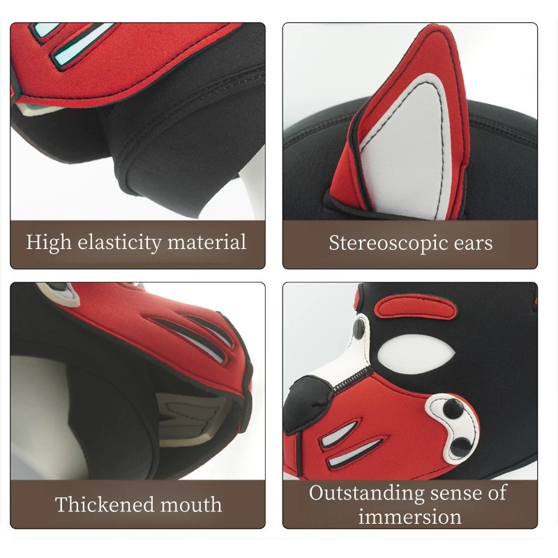 Erotic Colorful Dog Hood Mask  - Party Games Couple บทวิจารณ์และราคา