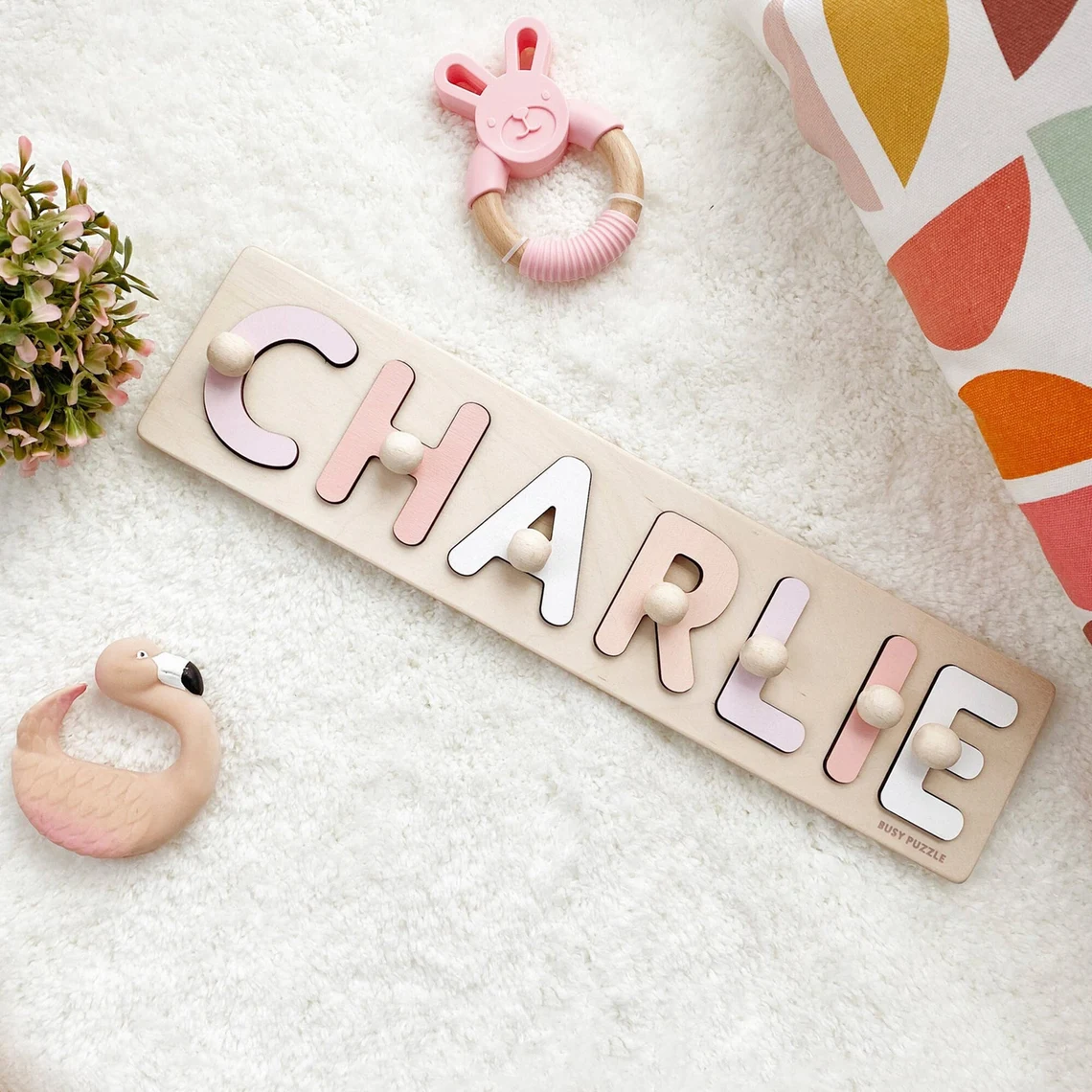 Personalized Name Puzzle With  - Party Games Baby Shower บทวิจารณ์และราคา