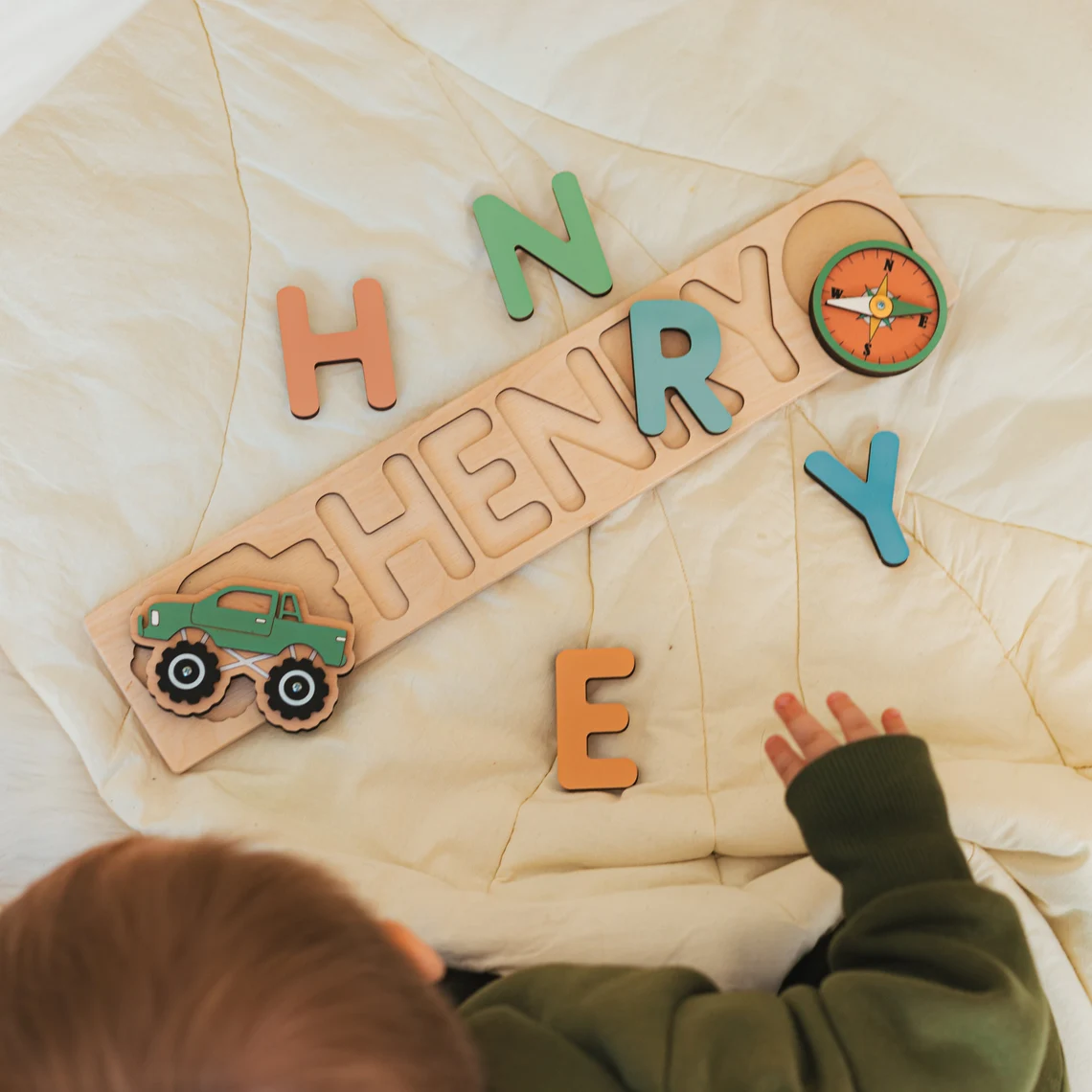 Personalized Name Puzzle With  - Party Games Baby Shower บทวิจารณ์และราคา