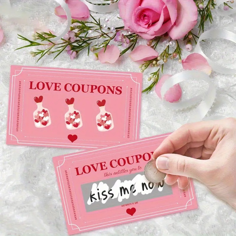 30 Pcs Pink Lucky Scratch Card - Party Games Couple บทวิจารณ์และราคา