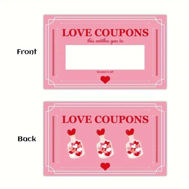 30 Pcs Pink Lucky Scratch Card - Party Games Couple บทวิจารณ์และราคา