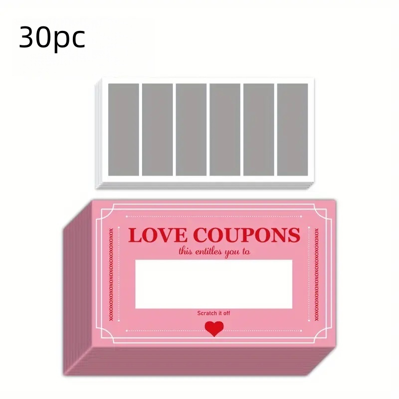 30 Pcs Pink Lucky Scratch Card - Party Games Couple บทวิจารณ์และราคา