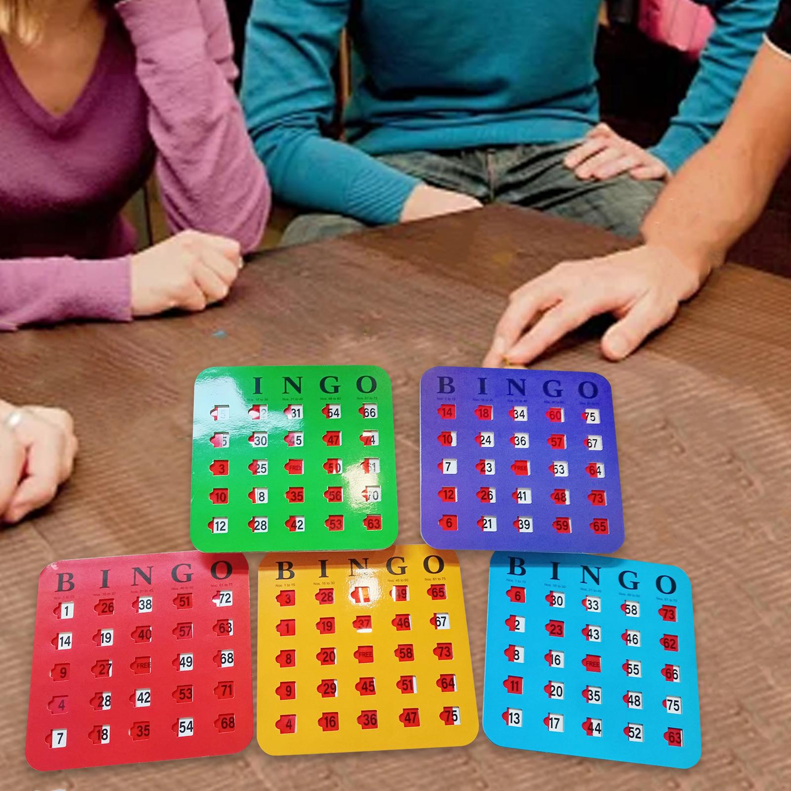 5 Pieces Large Print Bingo Car - Party Games Group For Adults บทวิจารณ์และราคา