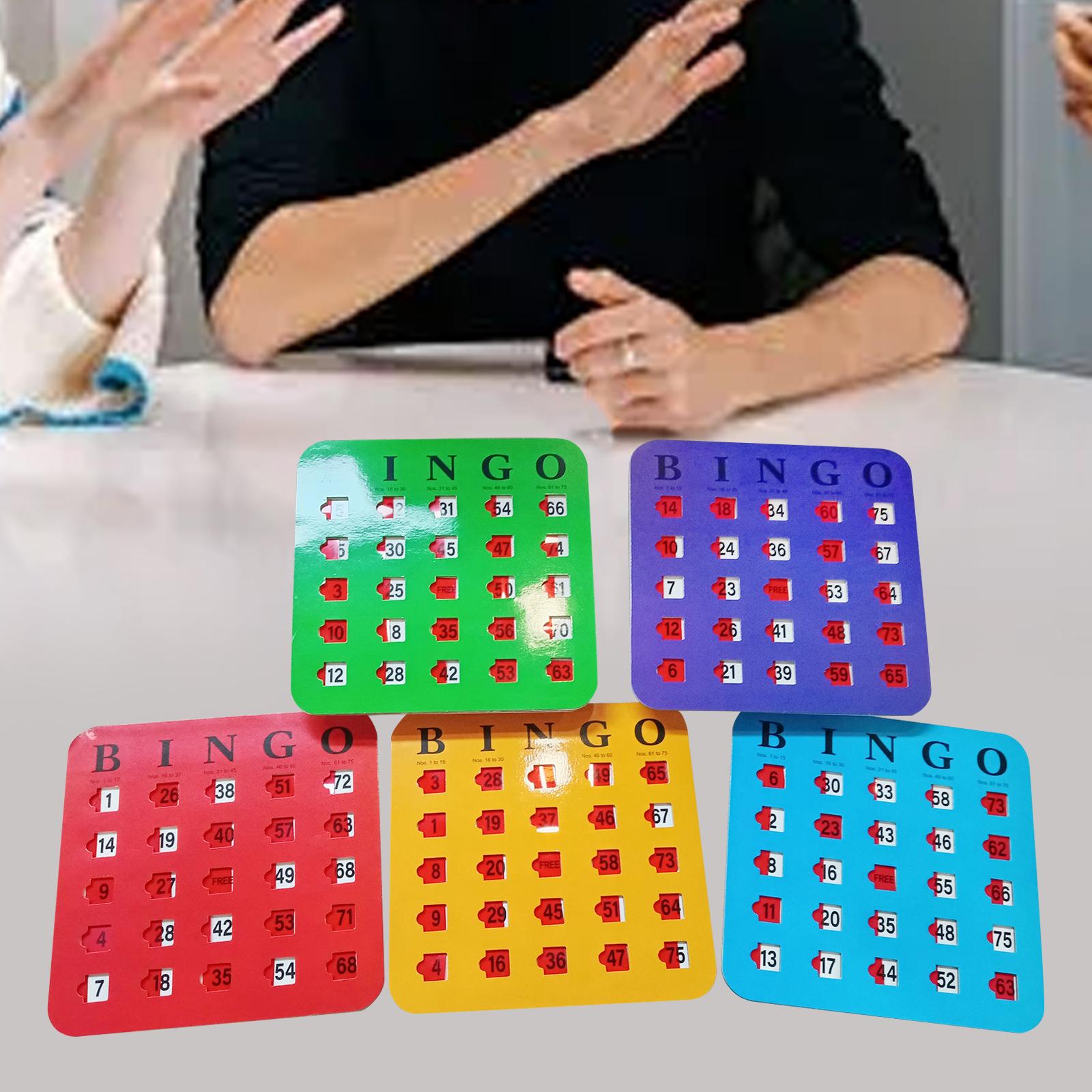 5 Pieces Large Print Bingo Car - Party Games Group For Adults บทวิจารณ์และราคา