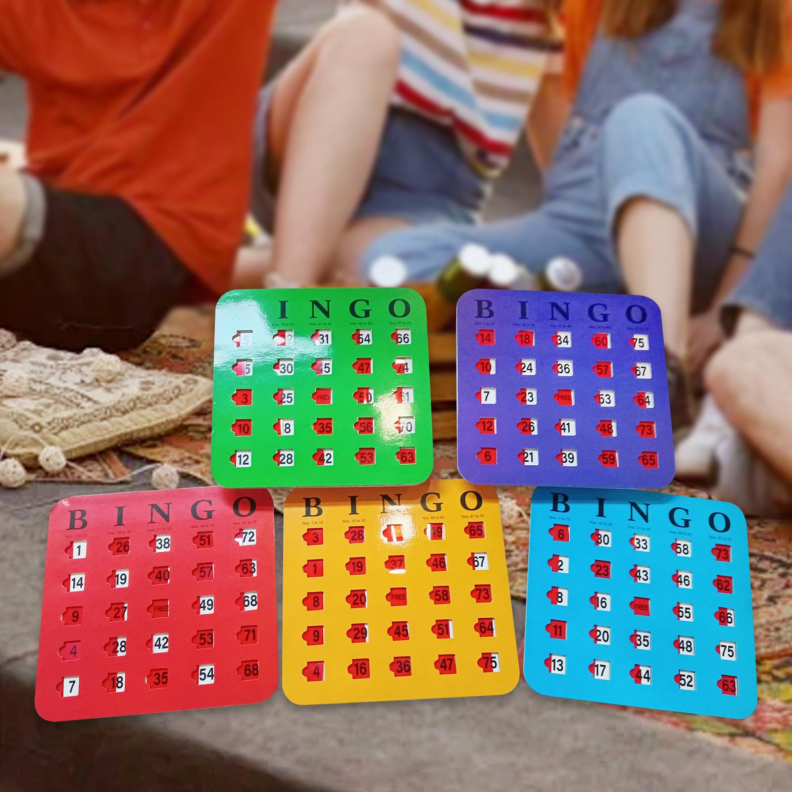 5 Pieces Large Print Bingo Car - Party Games Group For Adults บทวิจารณ์และราคา