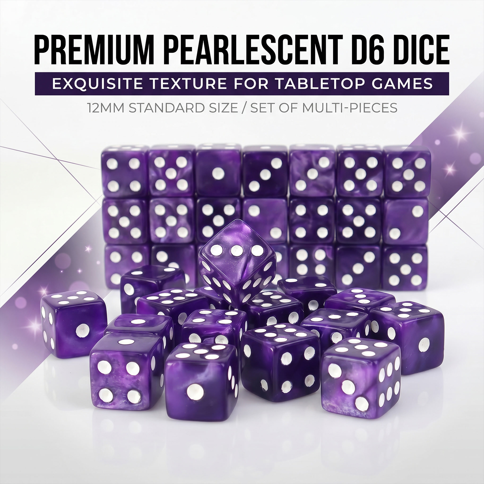 100pcs 12mm Purple Dice Set Fa - Party Games Group For Adults บทวิจารณ์และราคา