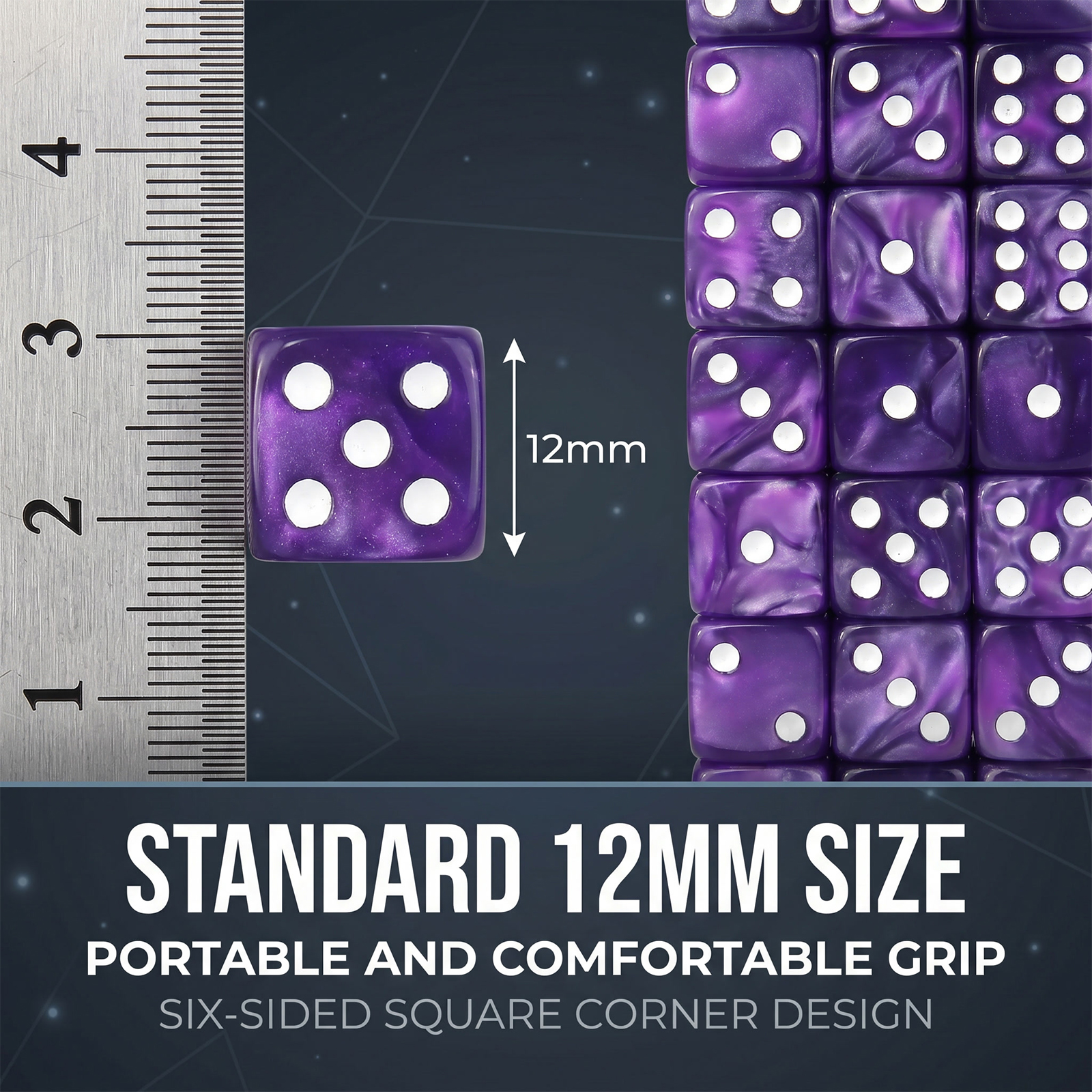 100pcs 12mm Purple Dice Set Fa - Party Games Group For Adults บทวิจารณ์และราคา