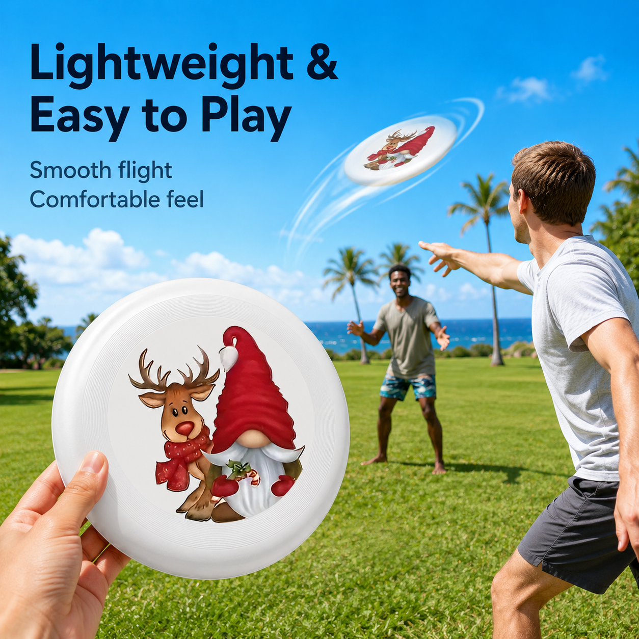 Durable Plastic Frisbee –Custo - Party Games For Christmas บทวิจารณ์และราคา