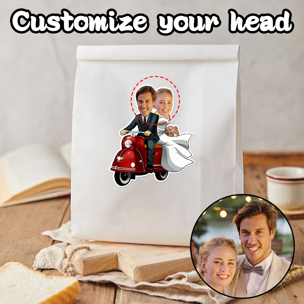 Custom Face Stickers for Weddi - Party Games Couple บทวิจารณ์และราคา