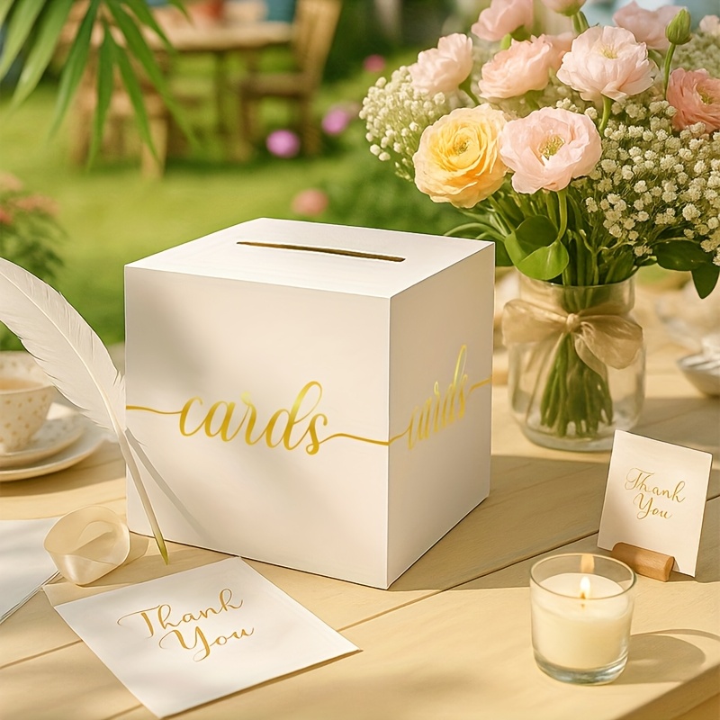 4pcs White Wedding Card with G - Party Games Baby Shower บทวิจารณ์และราคา