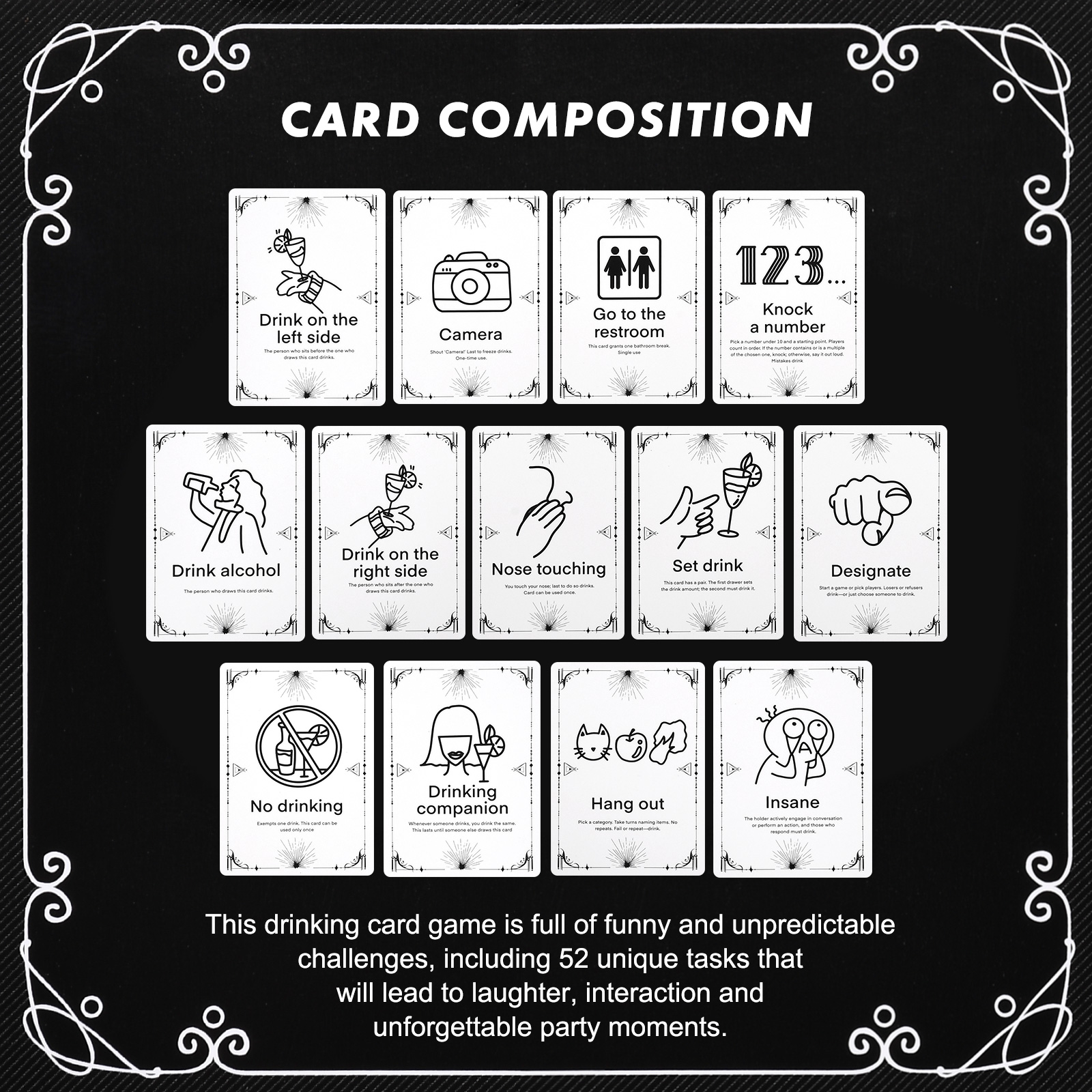 Adult Drinking Game Cards – 52 - Party Games App บทวิจารณ์และราคา