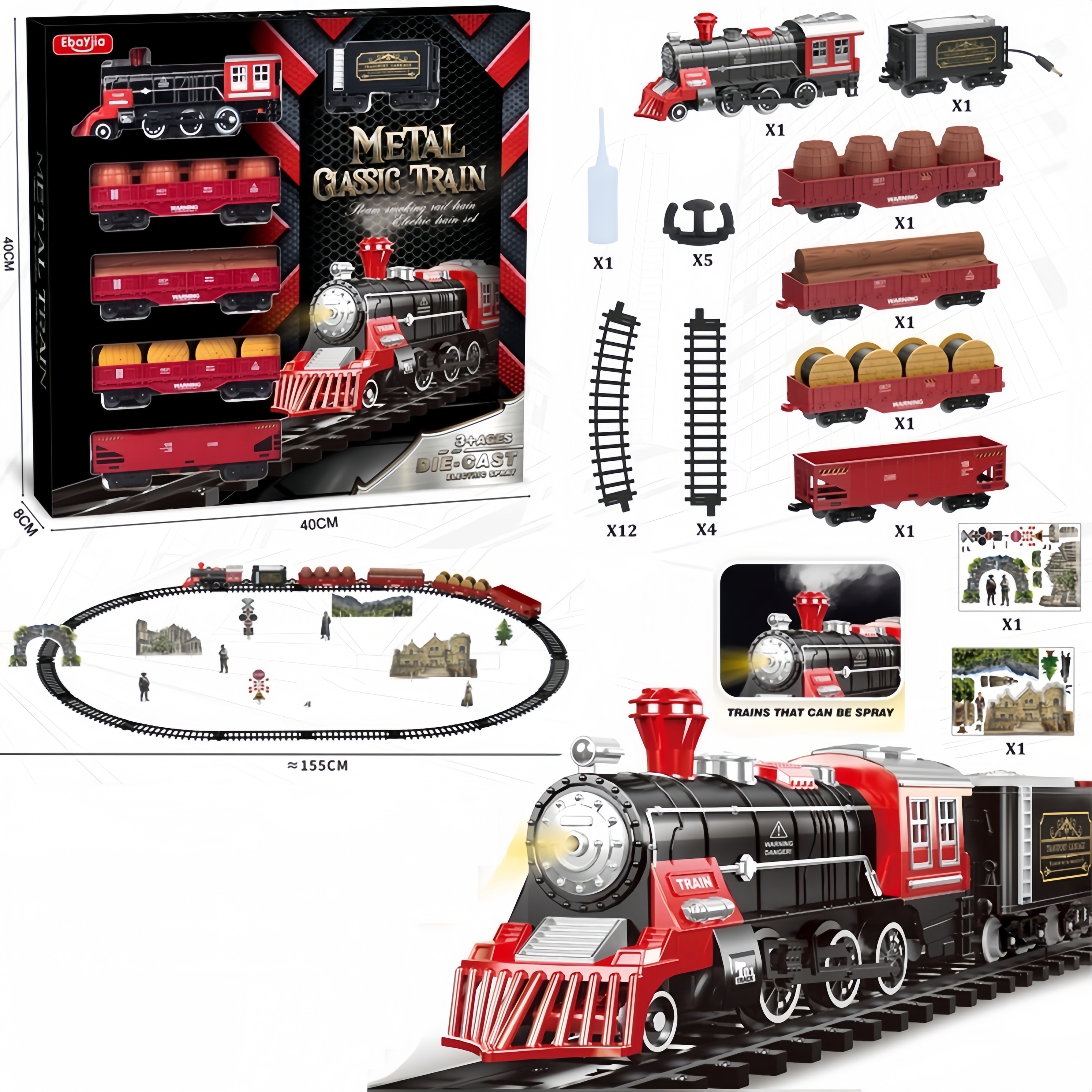 Kids Electric Steam Alloy Trai - Party Games Steam Free บทวิจารณ์และราคา