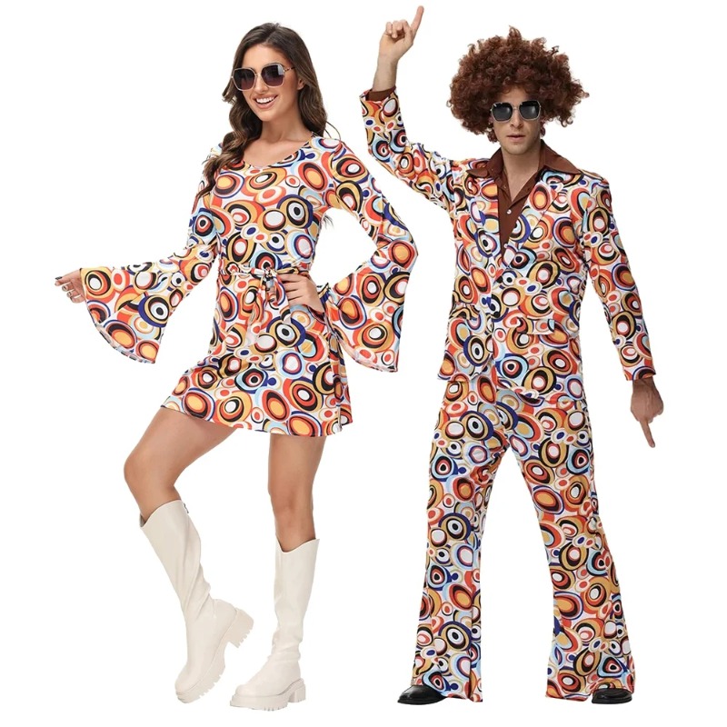 Men Women Retro 70s 80s Hippie - Party Games Couple บทวิจารณ์และราคา