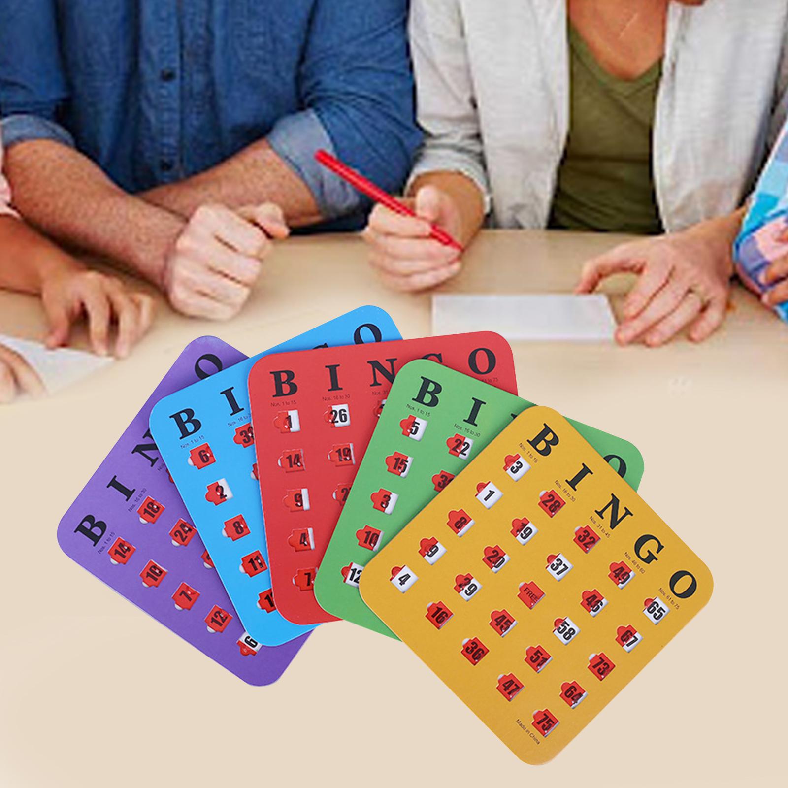 5 Pieces Large Print Bingo Car - Party Games Group For Adults บทวิจารณ์และราคา
