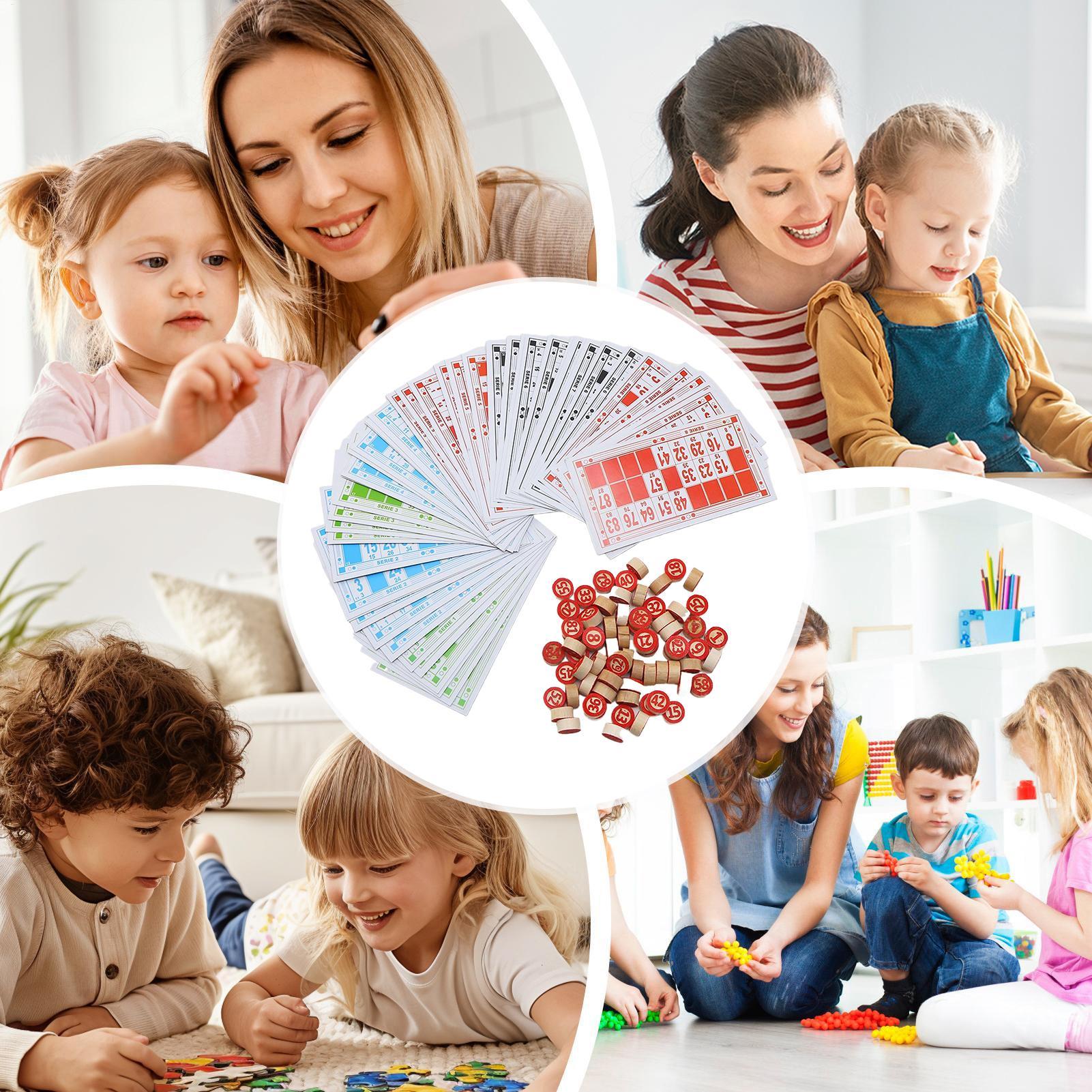 Bingo Set Wooden Funny Educati - Party Games Group For Adults บทวิจารณ์และราคา