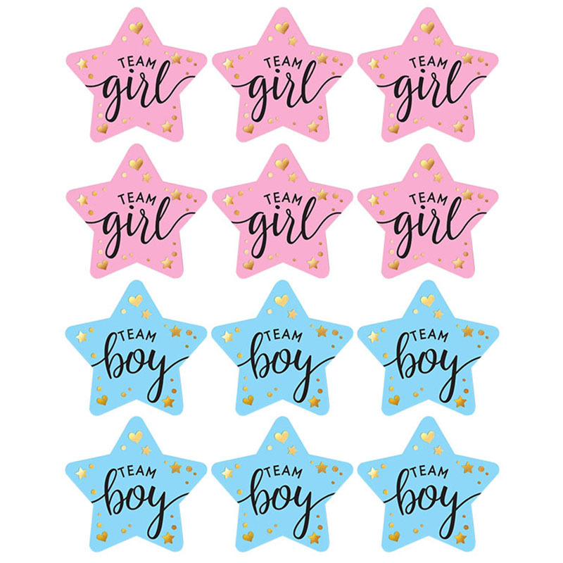 60Pcs Gender Reveal Stickers f - Party Games Baby Shower บทวิจารณ์และราคา