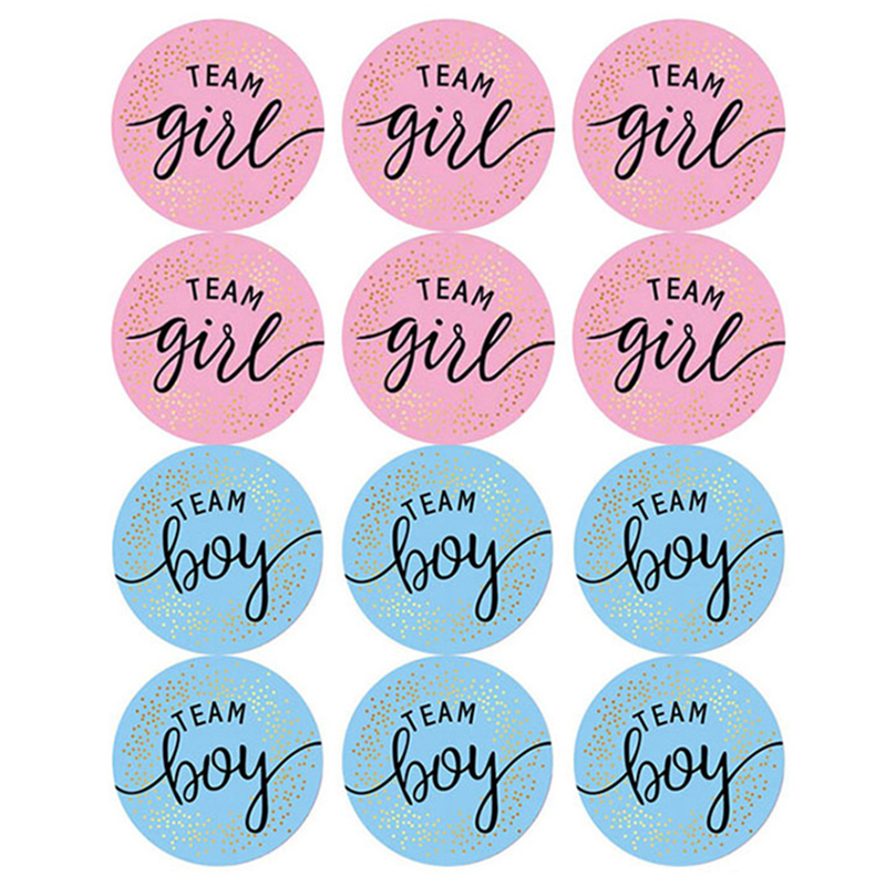 60Pcs Gender Reveal Stickers f - Party Games Baby Shower บทวิจารณ์และราคา