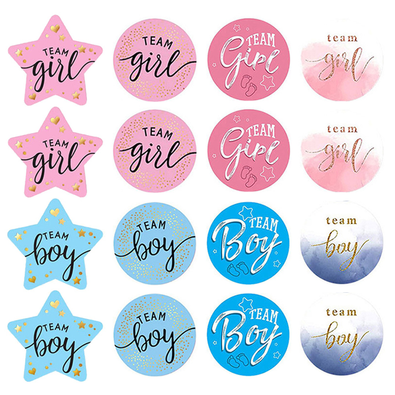 60Pcs Gender Reveal Stickers f - Party Games Baby Shower บทวิจารณ์และราคา